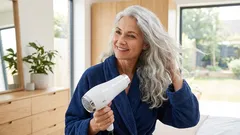 Why You Should Never Blow-Dry Gray Hair with a Regular Hair Dryer