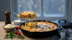 Creamy Skillet Pasta Bake — Perfect When You’re Short on Time