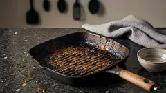 How to remove grease from a pan without scratching the surface